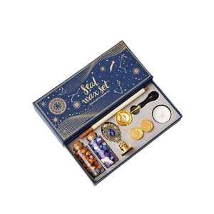 NEW 2511 Sealing Wax Stamp Full Set with Galactic Wax Beads Envelope Closure Kit Gift Box 9948