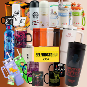 NEW 2511 Trendy Water Bottles & Mugs Mystery Box-”Stranger Things“、 “Naruto"、 "Starbucks"、 "STANLEY"、"Minecraft"、"Stitch" & More! 9883