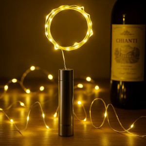 NEW 2511 2m 20 LED Wine Bottle String Lights – Battery Tube Fairy Lights For Festive Decoration 9596