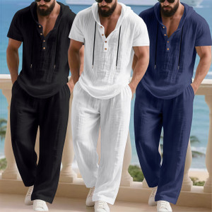 NEW 2512 Men’s Summer Hooded Two-Piece Set 9890