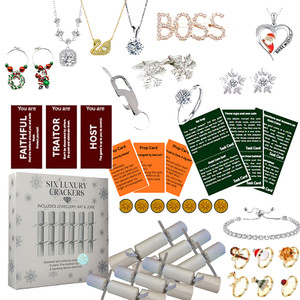 "Trust and Betrayal" Game Theme And Jewelry Christmas Crackers 9895