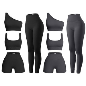 NEW 2512  Women’s Seamless Gym Workout Set – 4 Piece Activewear Set J010