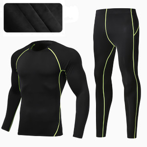 NEW 2601 Fleece-Lined Men’s Thermal Compression Base Layer Set B017