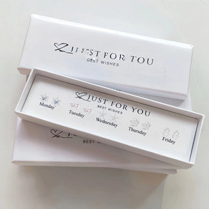 NEW 2601 5 pair One Week Luxury Earring Jewelry Gift Box Set J023