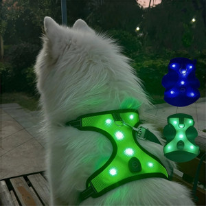 NEW 2601 LED Light Reflective Dog Harness J024