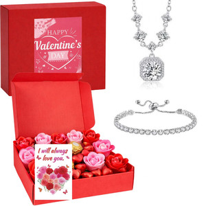 Luxury Valentine’s Day Gift Box with Moissanite Jewelry Set B030