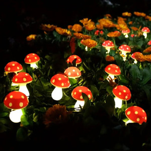 NEW 2603 8pcs Solar Mushroom Path Lights, Outdoor Garden Stake Lights B046
