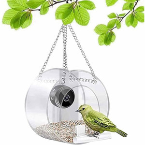 NEW 2603 Bird Feeder with Camera Hanging Transparent Bird Feeder B059