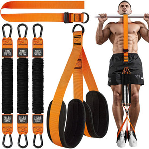 NEW 2603  Pull Up Assistance Trainer Set Adjustable Pull Up Assist Bands with Foot Support  Y015