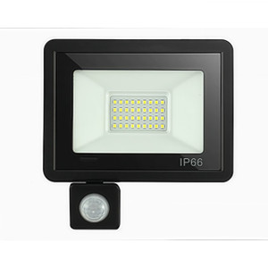 New 2603 30W LED Floodlight with PIR Motion Sensor, IP66 Waterproof Outdoor Security Light, 6500K Cool White J062