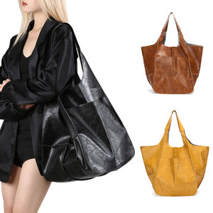 NEW 2603 Large PU Leather Tote Bag Minimalist Shoulder Handbag for Women Y040
