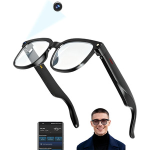NEW 2604 M02S AI Smart Glasses 4K Camera, Bluetooth Audio, Hands-Free Video Recording Wearable Smart Eyewear for Travel & Sports B108