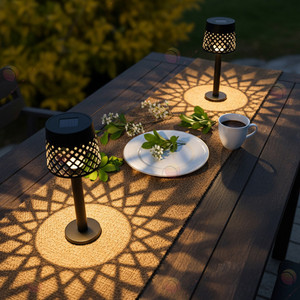 NEW 2604 Solar Powered LED Outdoor Lights 2 Pack, Auto On/Off Waterproof Garden Pathway Wall Lights B120