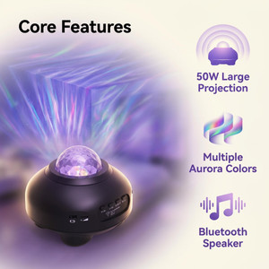 NEW 2604 Aurora Star Projector, LED Galaxy Night Light with Bluetooth Speaker & Remote Control for Bedroom Decor J120