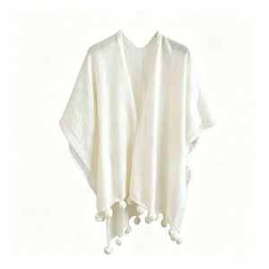 NEW 2606 Women Knit Cape Poncho Ethnic Tassel Open  Y141