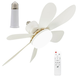 NEW 2606 E27 Ceiling Fan Light – Silent LED Socket Fan for Bedroom, Kitchen & Home Cooling B204