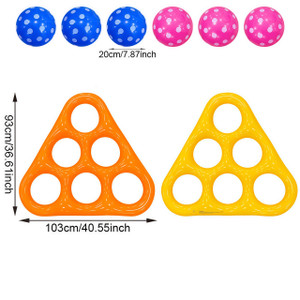 NEW 2607 Inflatable Ball Toss Game Set Giant Ring Toss Pool Party Game with 6 Balls Outdoor Lawn Beach Family Games J190