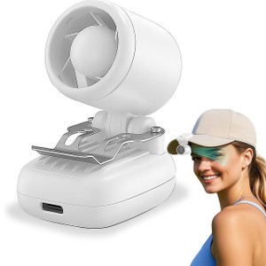 NEW 2607 Mini Clip-on Hat Fan USB Rechargeable Portable Cooling Fan 3 Speed Hands-Free Cap Fan for Outdoor Sports Travel J195
