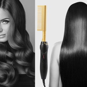 NEW 2607 Electric Hair Straightening Comb – Wet & Dry Hair Styling Brush B215