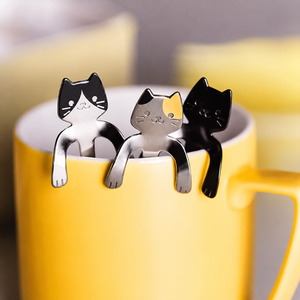 LOVII 4PCS Cat Hanging Coffee Spoons, 304 Stainless Steel 9673