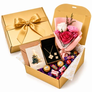 Luxury Christmas Gift Hamper for Her with Jewellery & Chocolates