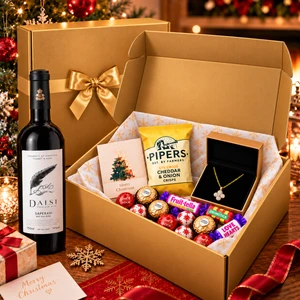 Luxury Christmas DAISI Mukuzani Wine & Jewellery Gift Hamper B258