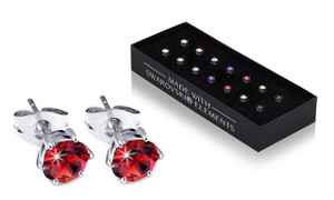 Set of 7  Crystal Earrings