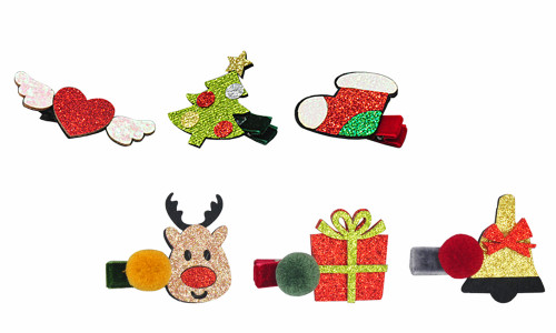 3pcs Christmas Hair Clips