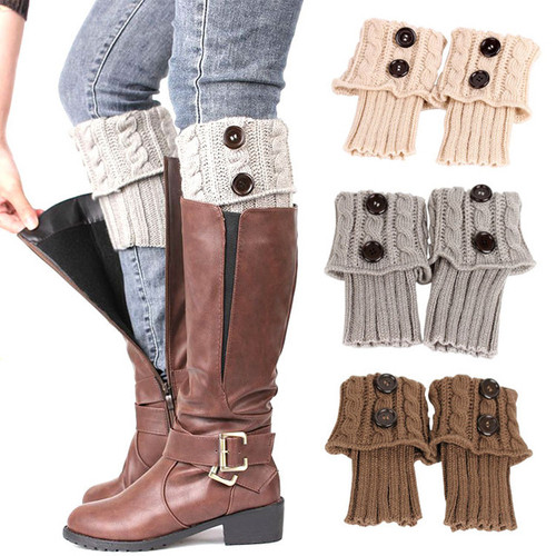 Winter Warm Crochet Knitted Lace boot topper