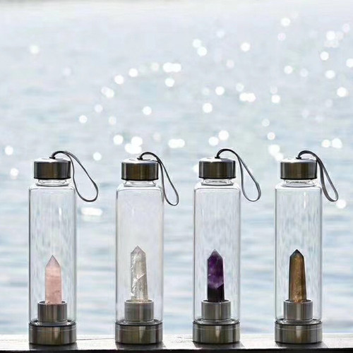 Natural Crystal Point Healing Bottle 3511