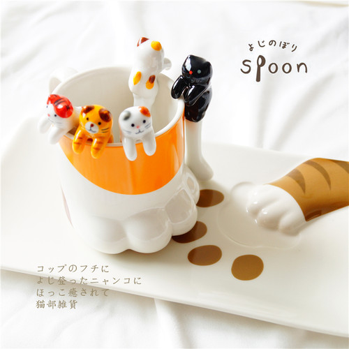 Ceramics Cat Spoon pack of 4 