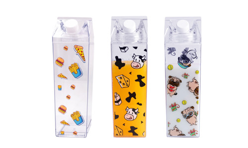 Milk Carton Water Bottle  with carton graphic designs 1L