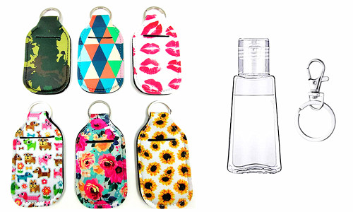 Neoprene Hand Sanitizer holder bag with refill bottle 30ML