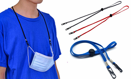 Pack of 2 Adjustable Face Mask Lanyards