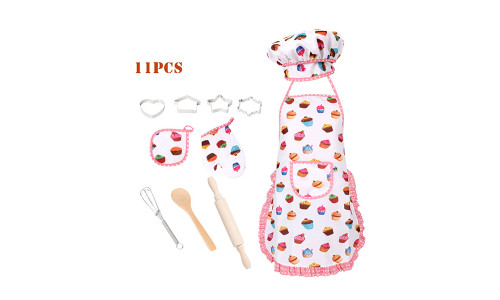 Children's baking set suitable for girls and boys gift set 11-piece apron oven gloves baking tools 3408