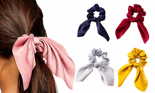Pack of 2 Solid Colour Satin Scrunchies Pack of 2 Solid Colour Satin Scrunchies