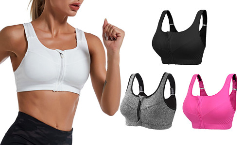 2306   PowerAlign Front Zip Support Bra -la   6782