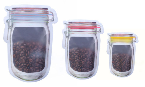 new-15pcs Reusable Food Saver Storage Bags Snacks Zipper Sealed Bags Fresh Bags for Travel Camping Picnic-la
