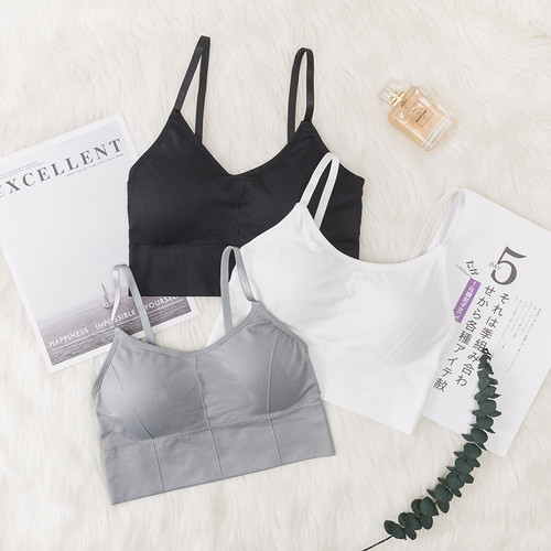 SP-Women Crop Top Tube Top Female Cropped Bra Seamless Underwear Padded Backless Sexy Lingerie Active Bra Tank Bandeau Tops