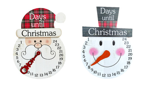 Christmas Wooden 24 days Countdown Clock-la Y094