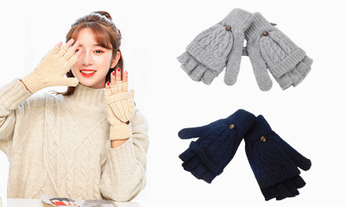 NEW-Winter Soft Fingerless Gloves-0270