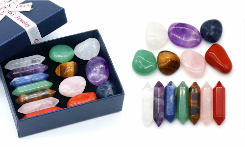 14-Piece Chakra Crystals and Gemstones Set 9723