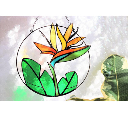 Round Plate  Flower Hanging Decoration-3057la