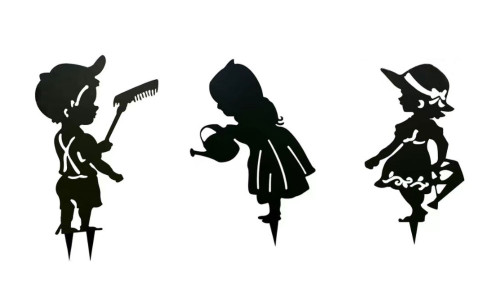 NEW  3pcs boy girl acrylic garden insert  5016