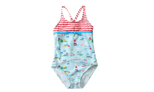 NEW  Girls One Piece Swimsuit Briefs Sleeveless Swimwear 5129