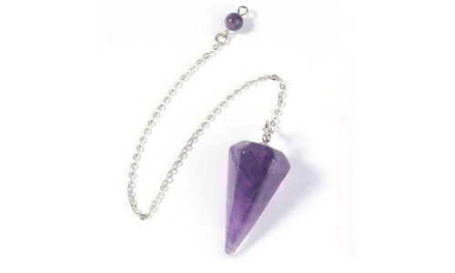 NEW Natural Stone Hexagon Cone Pendant  5262