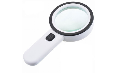 NEW 30x double-layer optical glass lens with LED light magnifying glass 5292