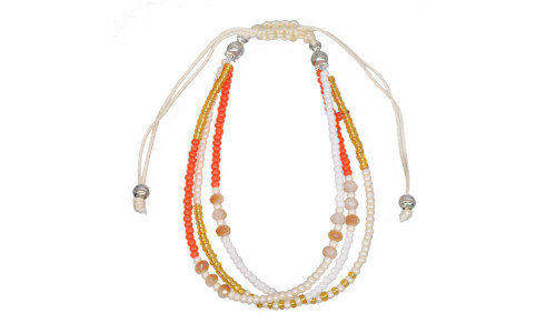 NEW 4pcs Bohemian colored Bracelet women's DIY woven rope Hand Beaded 5324