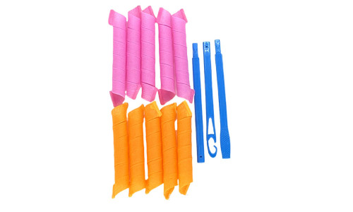 NEW  10pcs45cm magic hair curler spiral curling iron manual curling iron  5354
