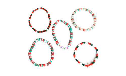 NEW   5pcs Christmas Snowman Element Bracelet Female 5381